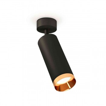 Комплект накладного светильника Ambrella light Techno Spot XM6343005 SBK/PYG черный песок/золото желтое полированное (A2210, C6343, N6134)