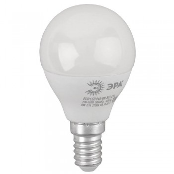 Лампа светодиодная ЭРА E14 8W 2700K матовая ECO LED P45-8W-827-E14 Б0030022