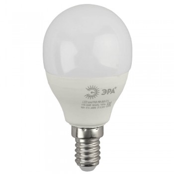 Лампа светодиодная ЭРА E14 9W 6000K матовая LED P45-9W-860-E14 Б0031411