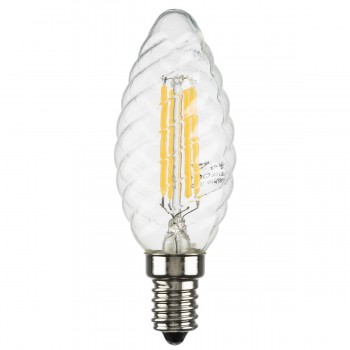 Лампа светодиодная филаментная Lightstar LED Filament E14 6W 3000K свеча прозрачная 933702