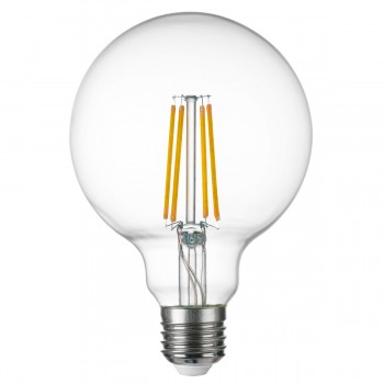 Лампа светодиодная филаментная Lightstar LED Filament E27 8W 3000K груша прозрачная 933102