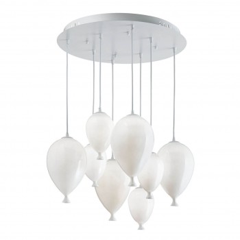 Подвесная люстра Ideal Lux Clown SP8 Bianco 100883