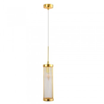 Подвесной светильник Crystal Lux Tadeo SP1 D100 Gold/Transparente