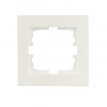 Рамка 1-ая горизонтальная Lezard Vesna белый жемчуг 742-3000-146
