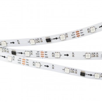 Светодиодная лента Arlight 7,2W/m 30LED/m 5060SMD разноцветная 5M SPI-B30-10mm 12V RGB-PX3 026368(2)