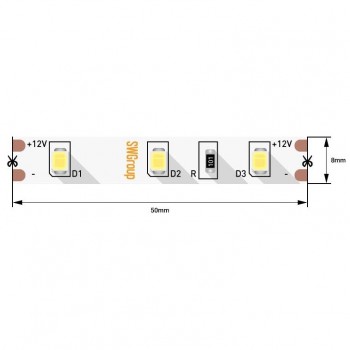 Светодиодная лента SWG 4,8W/m 60LED/m 2835SMD нейтральный белый 5M 007260