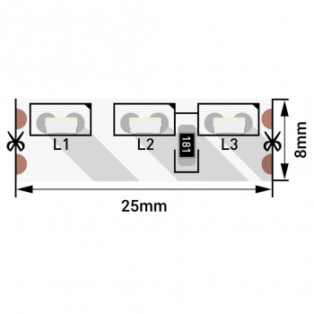 Светодиодная лента SWG 9,6W/m 120LED/m 315SMD холодный белый 5M 004203