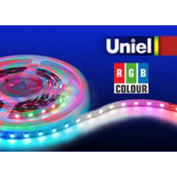 Светодиодная лента Uniel 14,4W/m 60LED/m 5050SMD RGB 5M ULS-5050-60LED/m-10mm-IP20-DC24V-14,4W/m-5M-RGB 04932