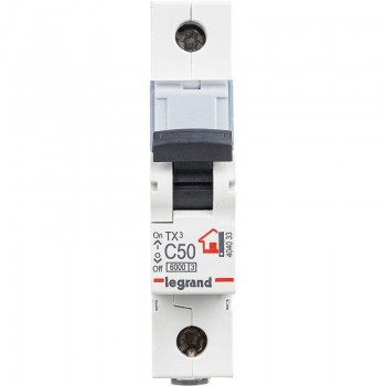Выключатель автоматический модульный Legrand TX3 6000 1П 50А 6кА AC 404033