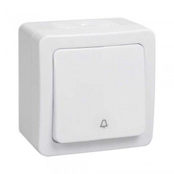 Выключатель кнопочный IEK Germes Plus белый EVMP13-K01-10-54-EC