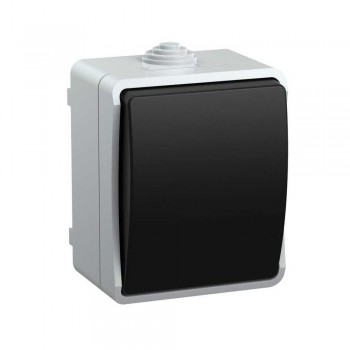 Выключатель одноклавишный IEK Fors серый EVS10-K03-10-54-DC