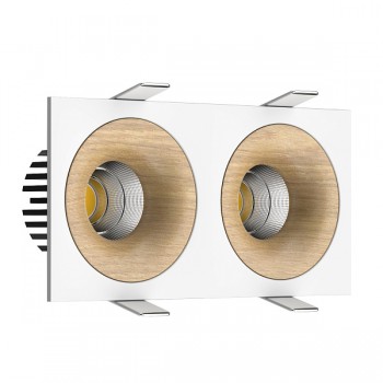 Встраиваемый светодиодный светильник Ledron LOFT SQ2 White Wooden